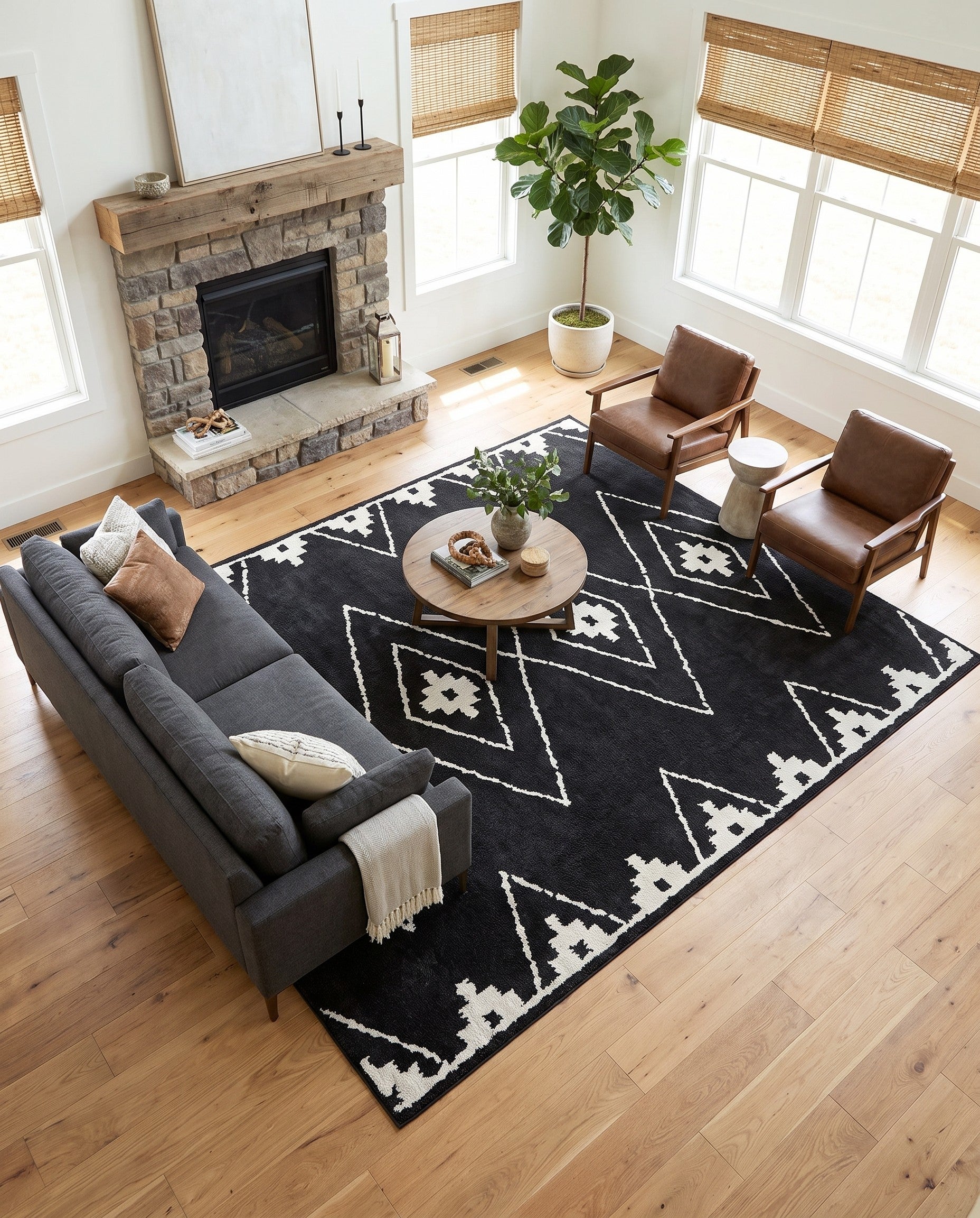 Black Oslo Rug