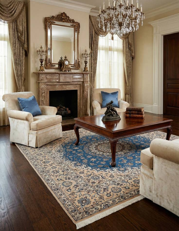 Detail image of 8' 2 x 8' 5 Nain Square Rug