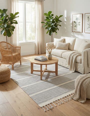 10' x 10' Hand Woven Chindi Cotton Square Rug
