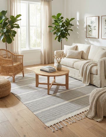 10' x 10' Hand Woven Chindi Cotton Square Rug