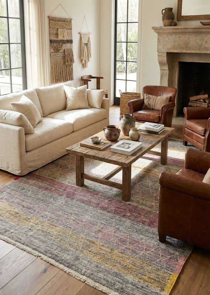 9' 10 x 12' 3 Hand Knotted Moroccan Wool Rug