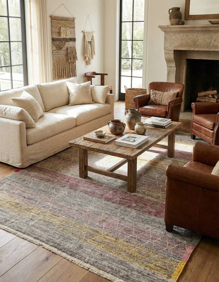 Detail image of 9' 10 x 12' 3 Hand Knotted Moroccan Wool Rug