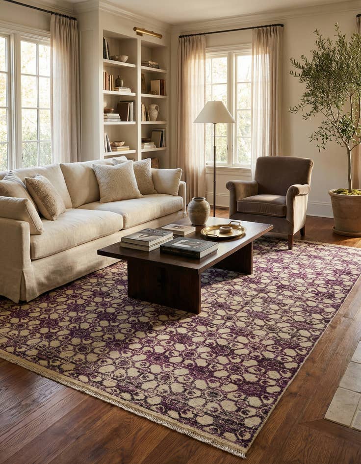 Detail image of  8' x 9' 8  Hand Knotted Darya Wool Rug