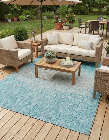6' x 9' Easy-Clean Modern Indoor / Outdoor Rug