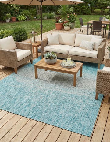 6' x 9' Easy-Clean Modern Indoor / Outdoor Rug