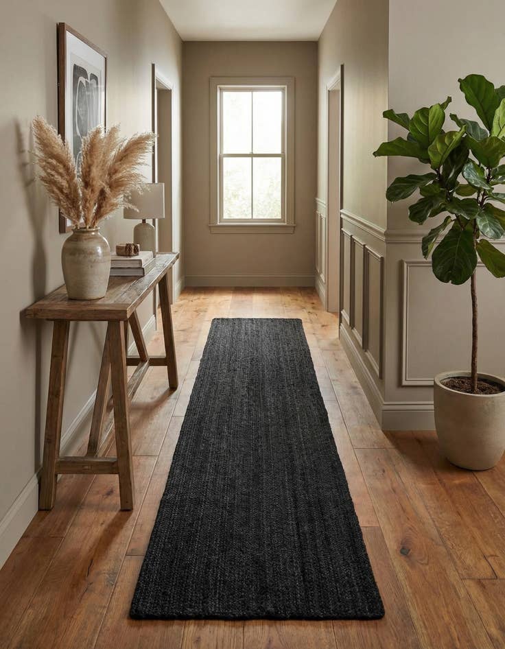 Detail image of  2' 7 x 13' 11  Hand Braided Jute Runner Rug