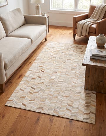3' 11 x 6' Cowhide Stocks Rug