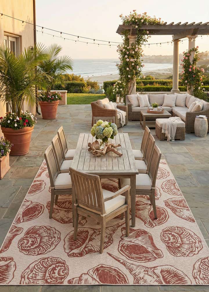 10' x 14' Easy-Clean Coastal Indoor / Outdoor Rug