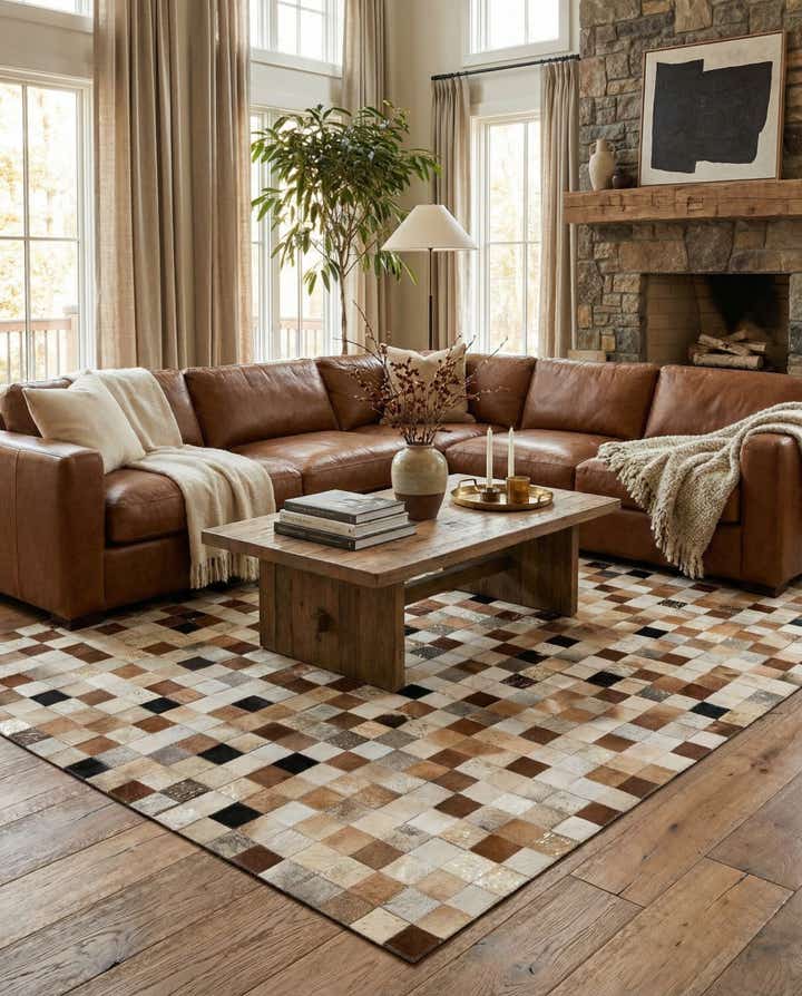 5' 1 x 8' 1 Cowhide - Patchwork Rug