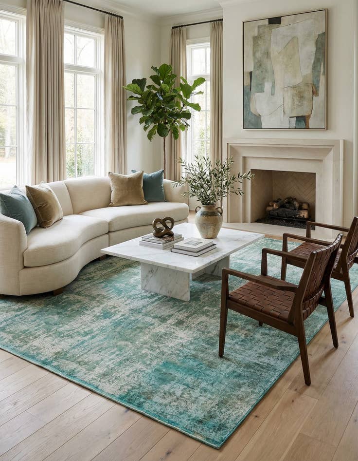 Detail image of 9' 4 x 12' 9  Hand Knotted Ultra Vintage Persian Wool Rug