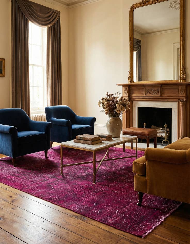 Detail image of 5' 1 x 6'  Hand Knotted Ultra Vintage Persian Wool Rug