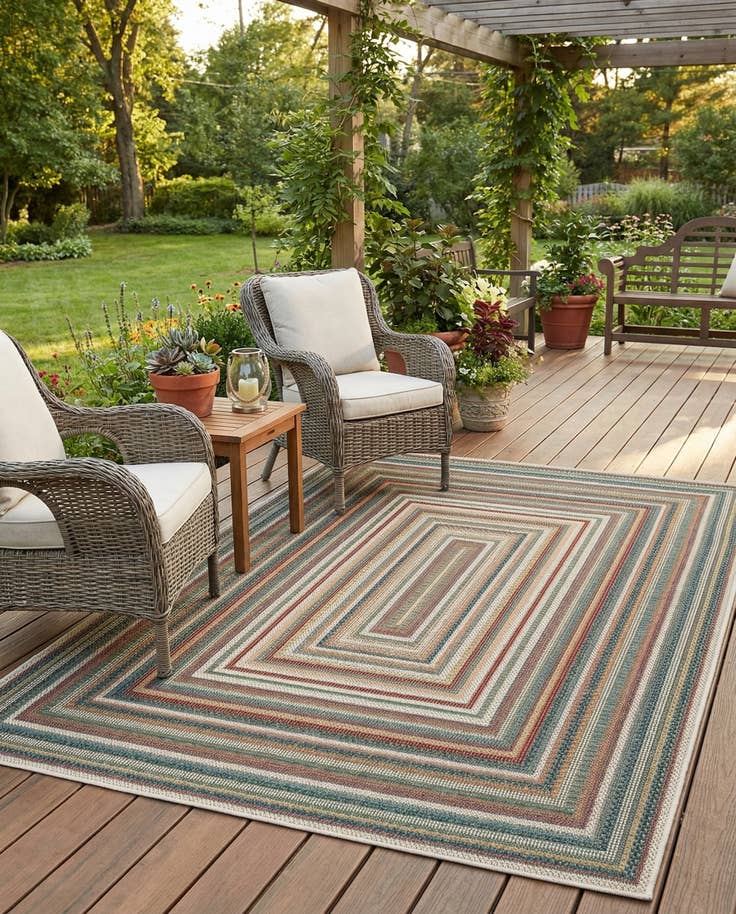 Detail image of 5' x 7' Easy-Clean Baja Indoor / Outdoor Rug
