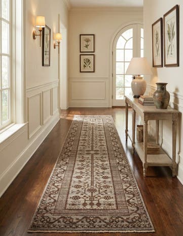 2' 10 x 9' 9 Hand Knotted Khotan Ziegler Oriental Runner Rug