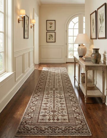 2' 10 x 9' 9 Hand Knotted Khotan Ziegler Oriental Runner Rug