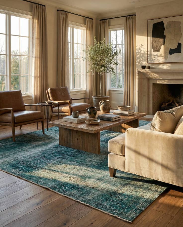 Detail image of 8' 9 x 8' 10 Hand Knotted Ultra Vintage Persian Wool Square Rug