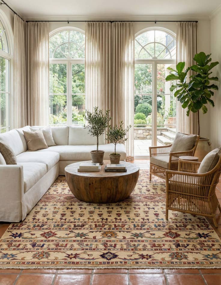 Detail image of 6' 5 x 9' 9  Hand Knotted Ariana Ziegler Rug