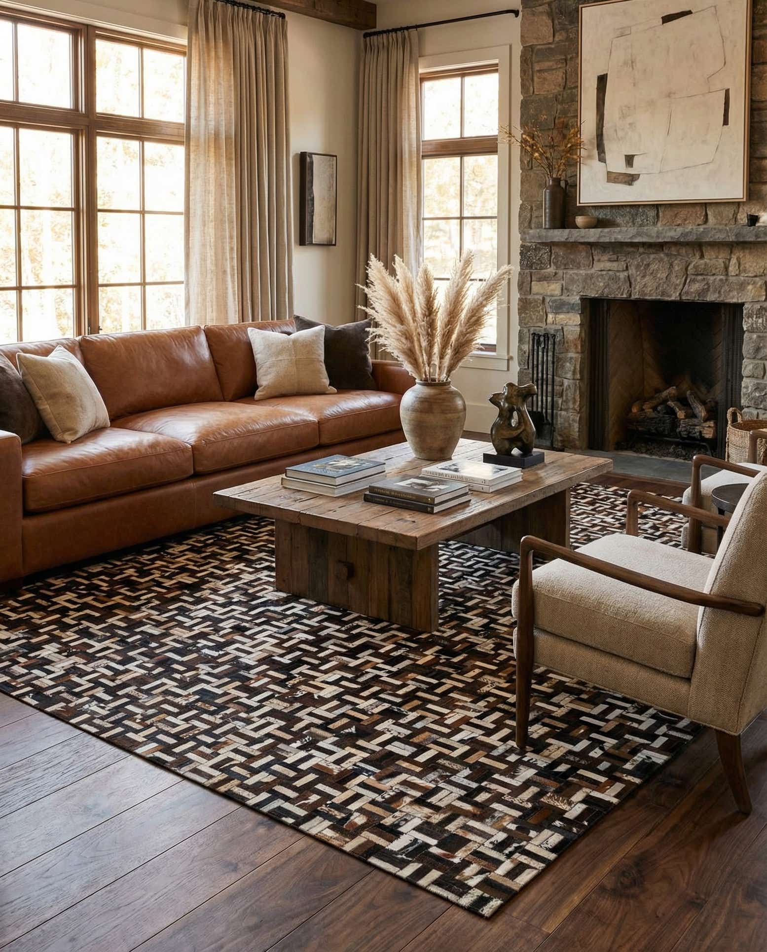 8' 2 x 10' Cowhide - Patchwork Rug