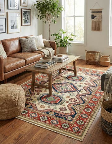 4' 1 x 5' 9 Hand Knotted Kazak Rug