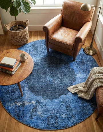 7' 10 x 7' 10 Washable Yara Round Rug