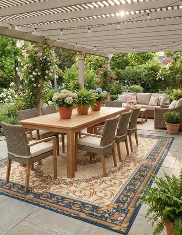 10' x 14' Easy-Clean Traditional Indoor / Outdoor Rug