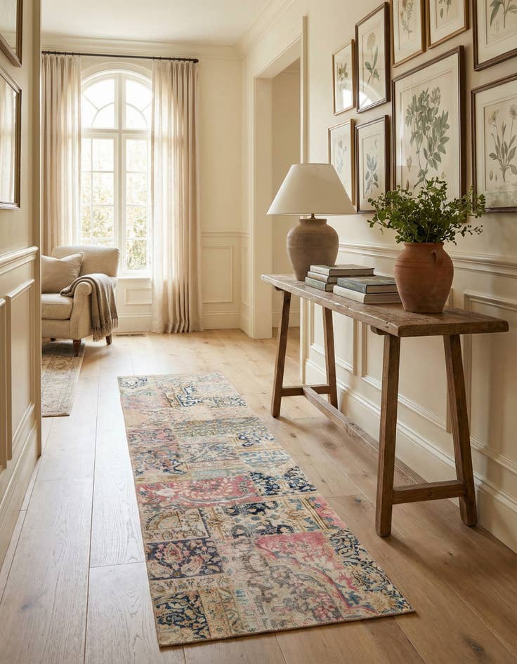 Detail image of 2' 9 x 10'  Hand Knotted Ultra Vintage Persian Wool Runner Rug