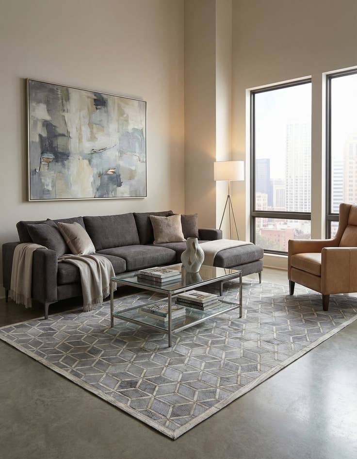 Detail image of 5' 1 x 8' Cowhide Rug