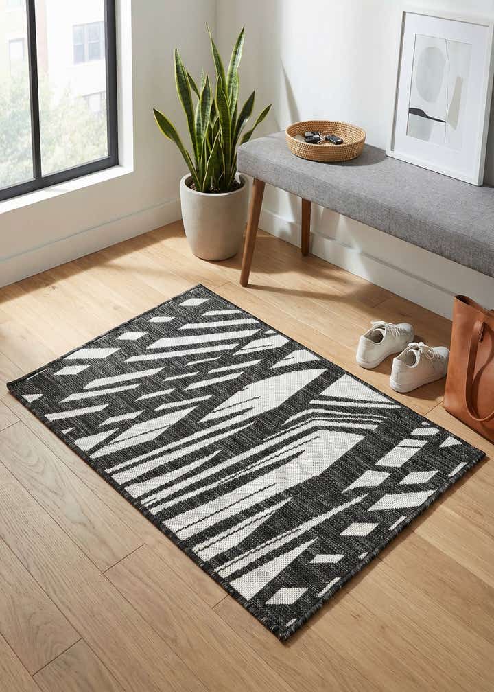 2' x 3' Easy-Clean Modern Indoor / Outdoor Rug