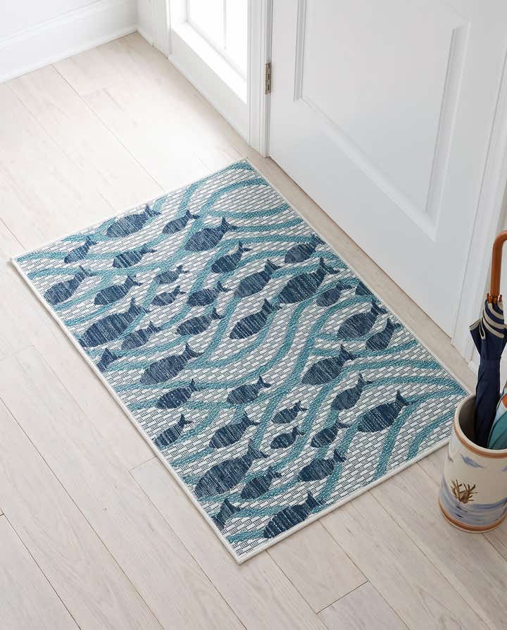 2' x 3' 1 Easy-Clean Coastal Indoor / Outdoor Rug