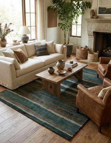 5' x 6' 9 Hand Knotted Gabbeh Wool Rug
