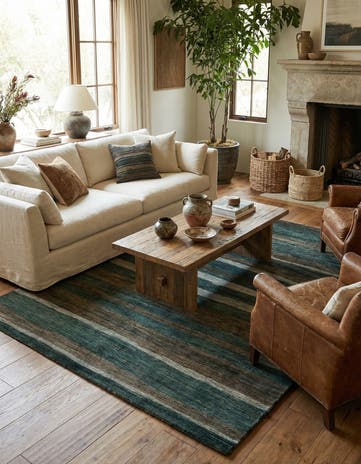 5' x 6' 9 Hand Knotted Gabbeh Wool Rug