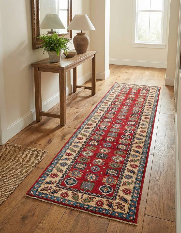 Detail image of 2' 9 x 9' 8 Hand Knotted Kazak Runner Rug