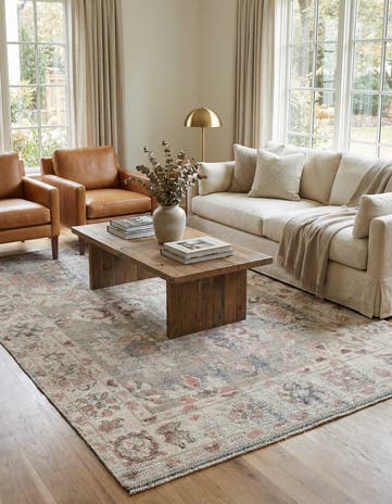 5' 8 x 9' 1 Hand Knotted Oushak Wool Rug