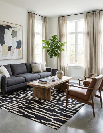 6' 10 x 9' 8 Hand Woven Kilim Modern Wool Rug