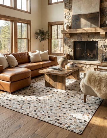 5' 4 x 7' 9 Cowhide Stocks Rug