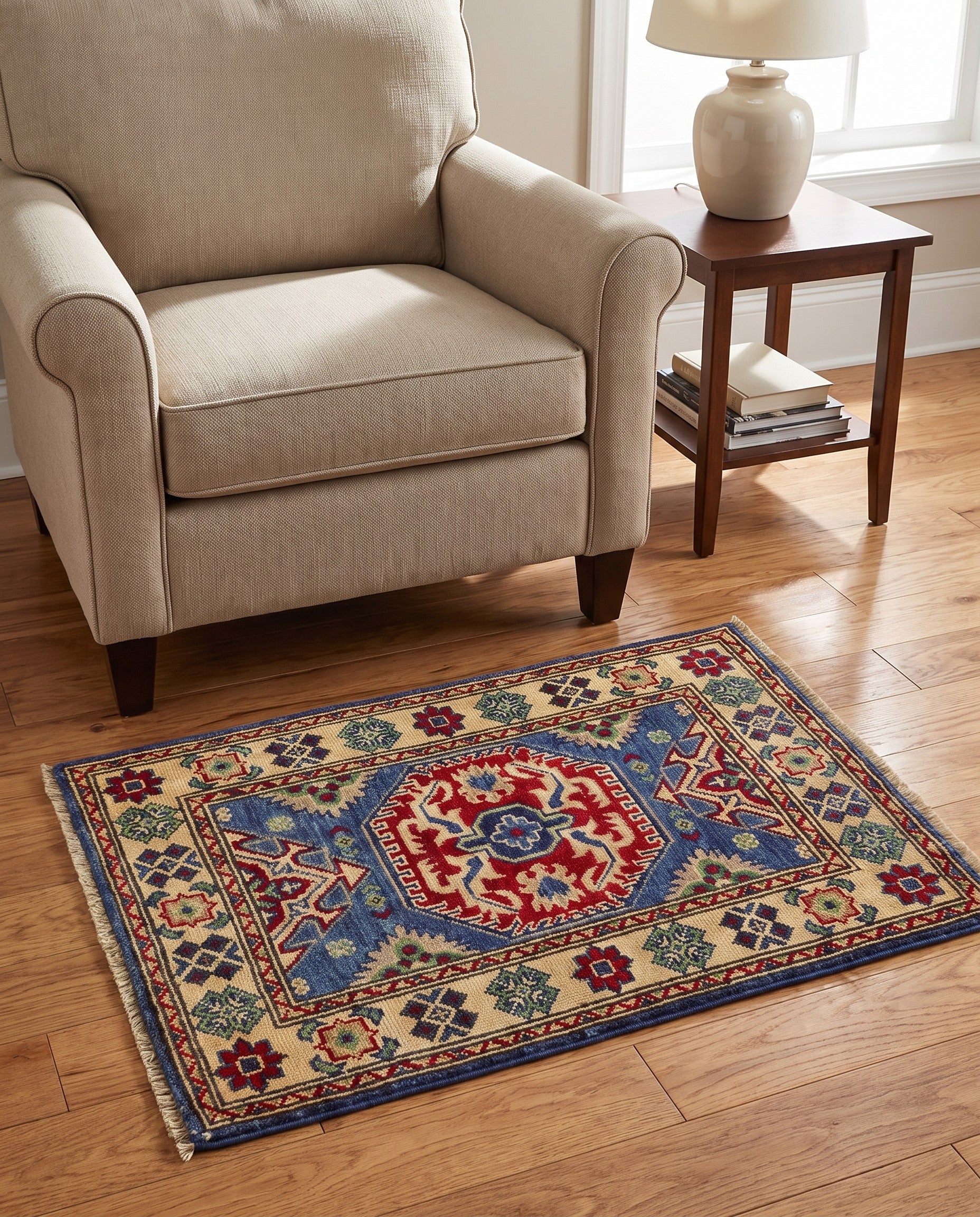 2' 1 x 3' Hand Knotted Kazak Rug