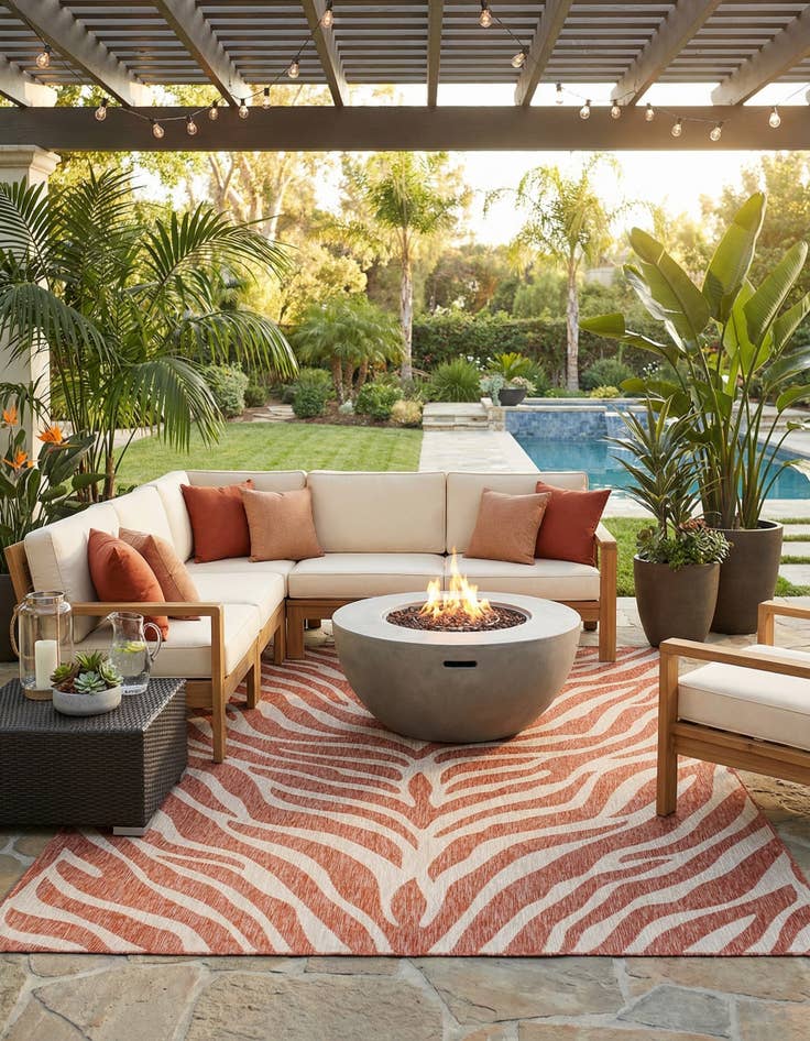 Detail image of  10' x 14'  Washable Safari Indoor / Outdoor Rug