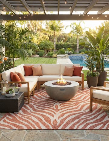 10' x 14' Easy-Clean Safari Indoor / Outdoor Rug
