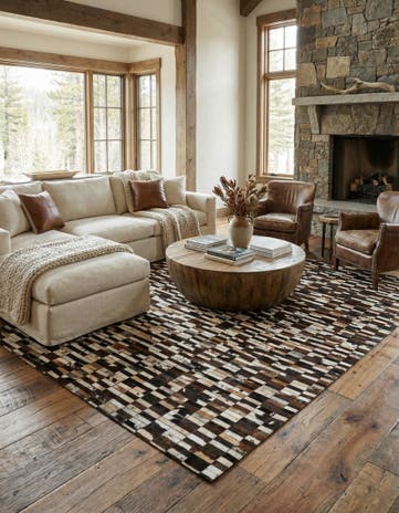 5' 2 x 7' 11 Cowhide - Patchwork Rug