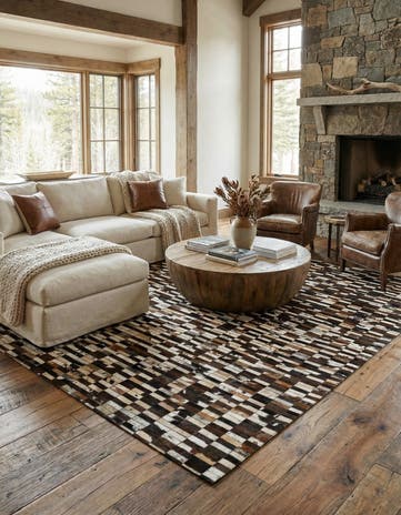 5' 2 x 7' 11 Cowhide - Patchwork Rug