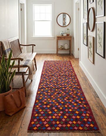 2' 9 x 9' 7 Hand Knotted Balouch Wool Runner Rug