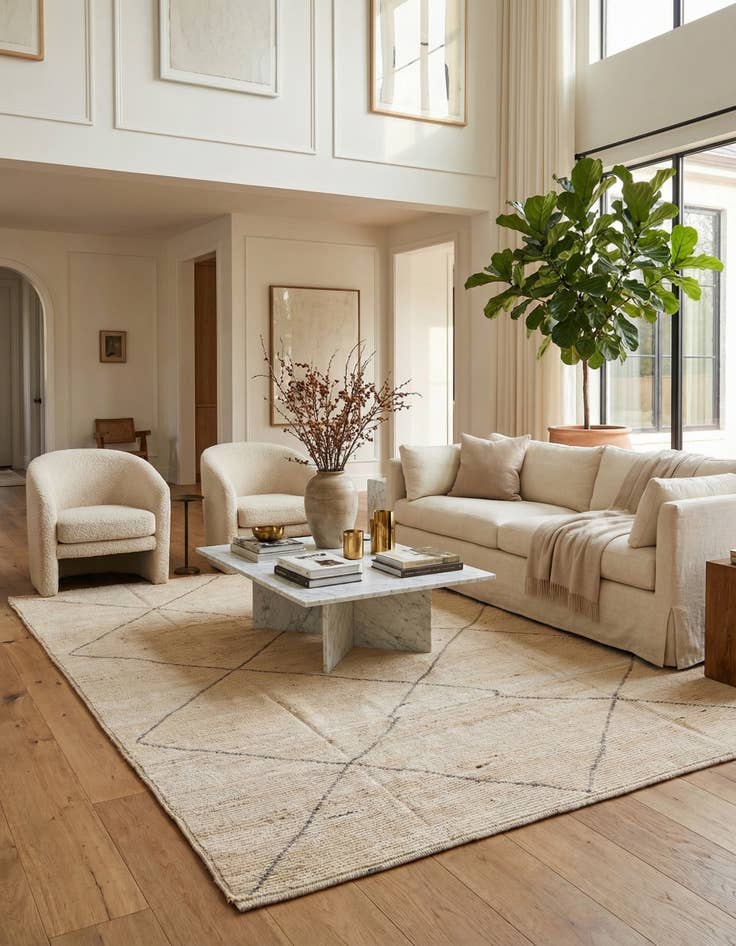 Detail image of 7' 10 x 9' 9  Hand Knotted Moroccan Wool Rug