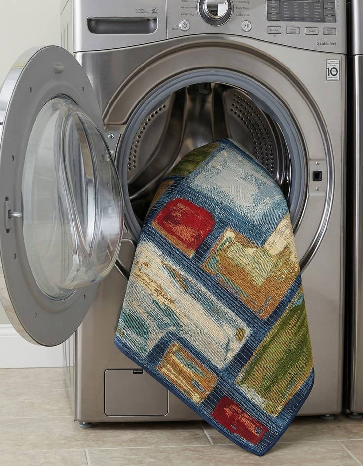 Detail image of 4' x 6'  Washable Modern Indoor / Outdoor Rug