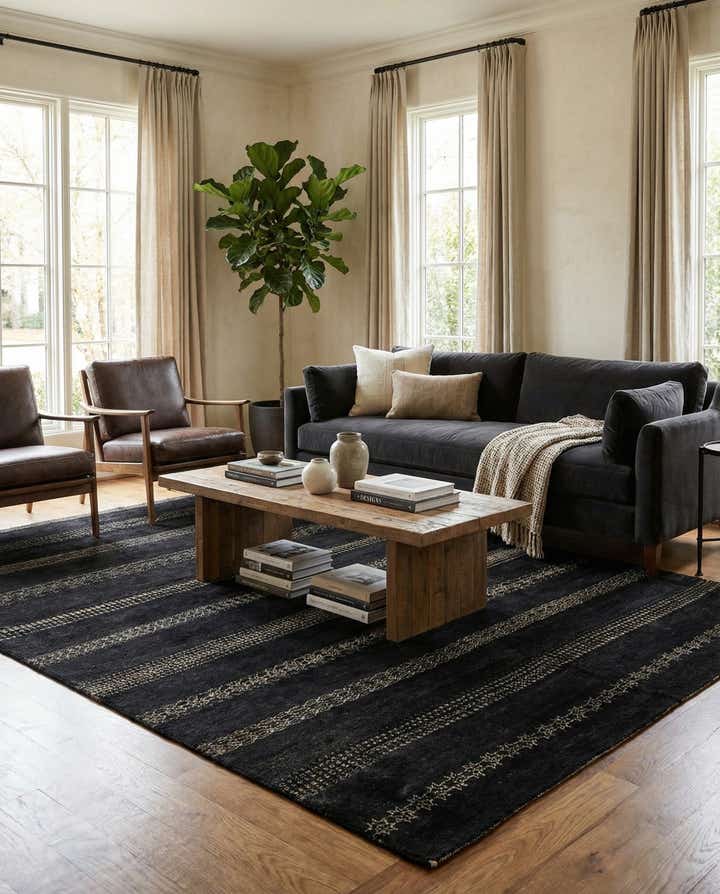 5' 7 x 8' Hand Knotted Kashkuli Gabbeh Wool Rug