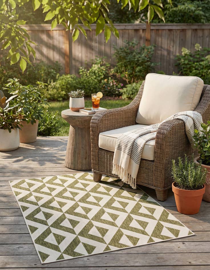 Detail image of 1' 4 x 1' 4  Washable Jill Zarin Napa Indoor / Outdoor Sample Rug