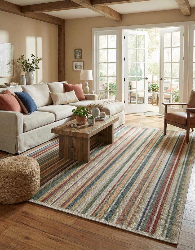 Detail image of 10' x 10'  Washable Baja Indoor / Outdoor Square Rug