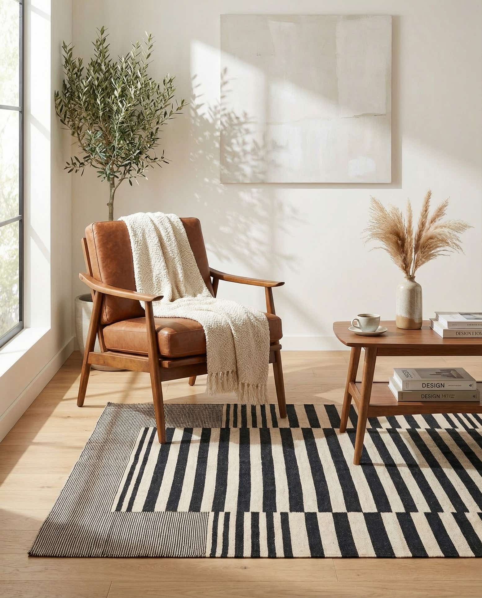 4' 2 x 5' 10 Hand Woven Kilim Modern Wool Rug