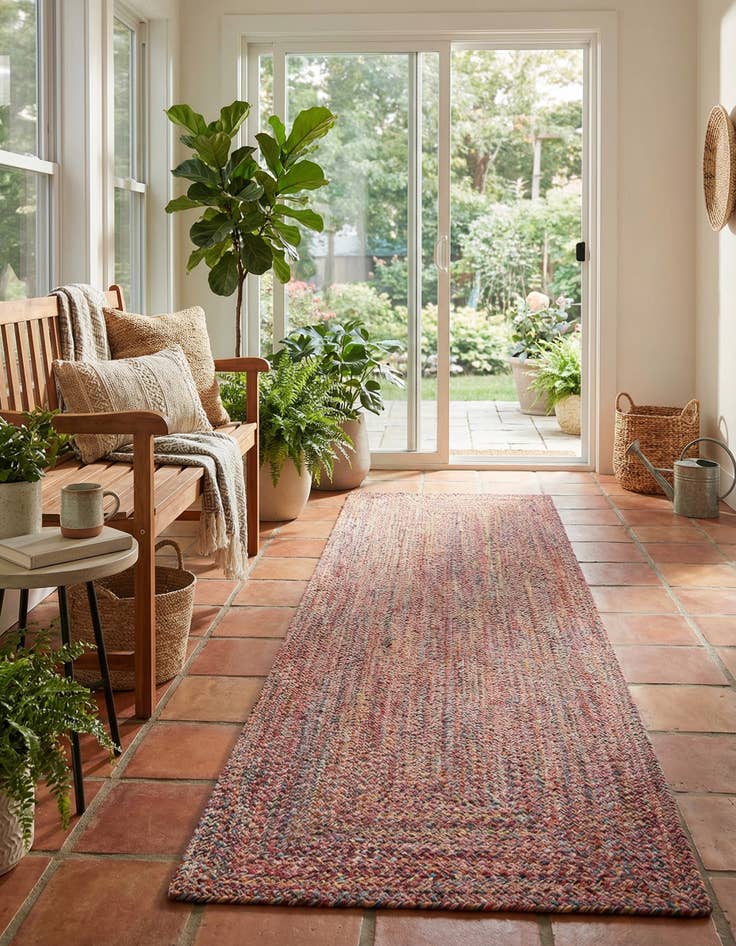 Detail image of 2' 7 x 10'  Hand Woven Eco Verse   Washable Indoor / Outdoor Runner Rug