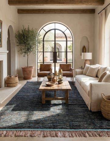 7' 7 x 10' 5 Hand Knotted Moroccan Wool Rug