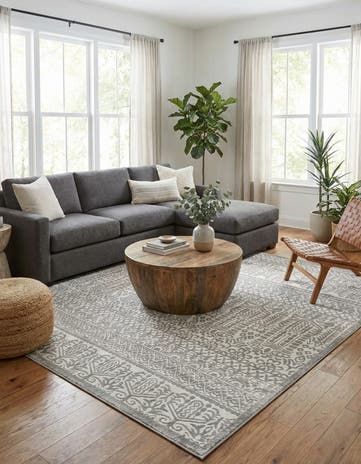 Jill Zarin Gray Uptown Cloisters Square Rug