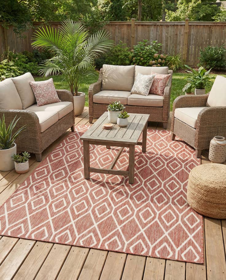 Detail image of 6' x 9' Easy-Clean Jill Zarin Turks and Caicos Indoor / Outdoor Rug